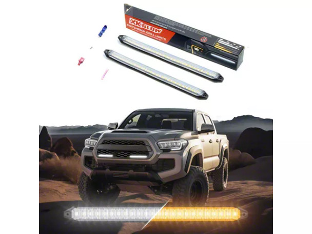 XK Glow 9-Inch Switchback Grille Lights with Start-up Animation and Sequential Turn Signals - F150 Accent Light