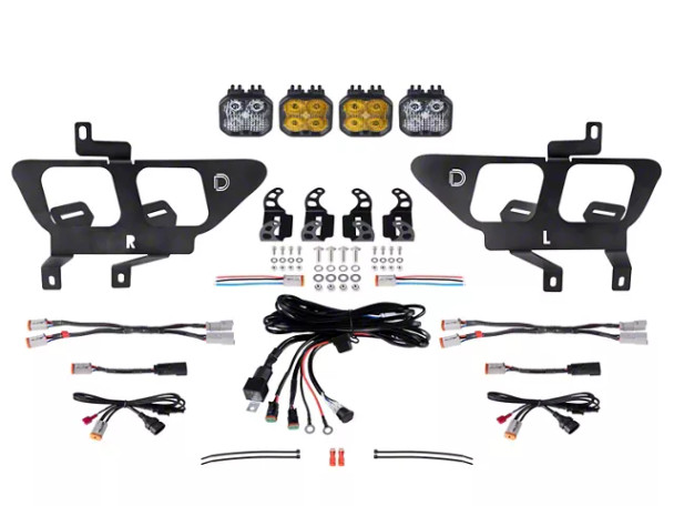 Diode Dynamics SS3 Max Type LED Fog Light Kit; Yellow SAE Fog - F150 Fog light