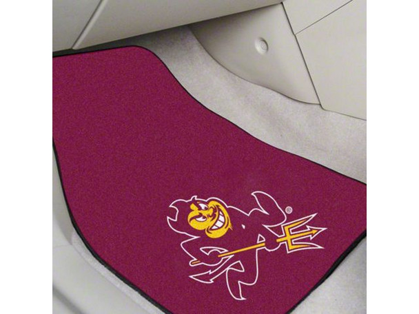 Carpet Front Floor Mats with Arizona State University Logo; Maroon - X8B0 - F150- Floor Access