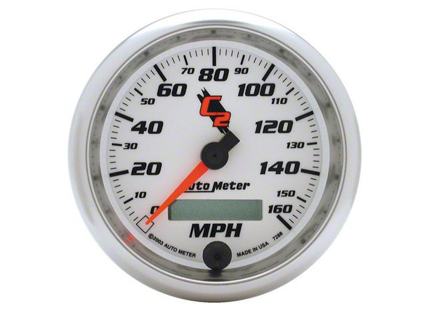 Auto Meter C2 Series 3-3/8-Inch Programmable Speedometer; 0-160 MPH - F150- Guage