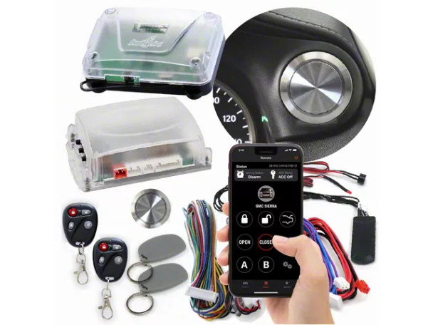 Billet Push Button Engine Start/Stop with Keyless Entry, Remote Start and RFID Kit; Non-Illuminated - F150- Keyless Entry