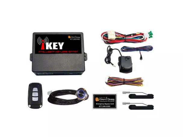 Digital Guard Dawg Performance Keyless Ignition System with Alarm and Billet Start Button; Blue LED - F150- Keyless Entry