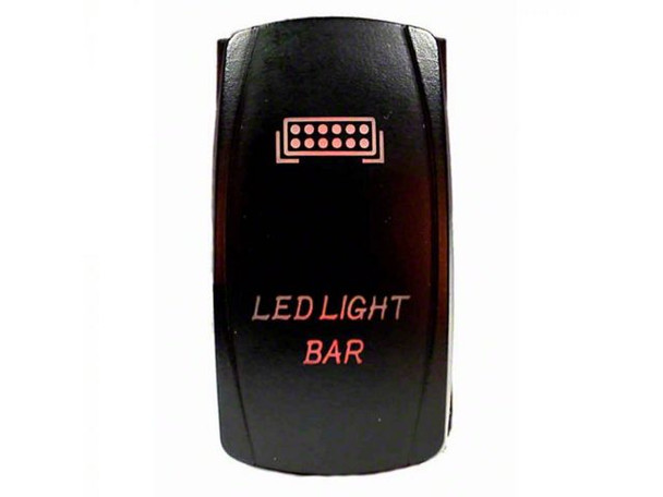 Quake LED 2-Way LED Light Bar Rocker Switch; Red - F150- Light Switching & Wiring