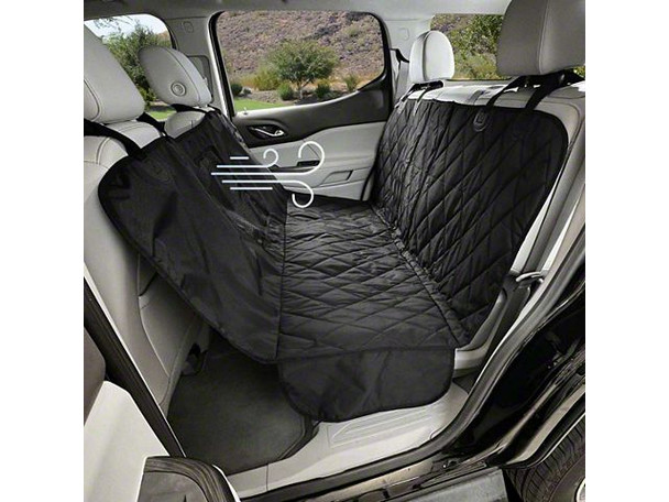 4Knines Multi-Function Split Rear Seat Cover with Hammock Mesh Window; Regular - F150-Seat Cover