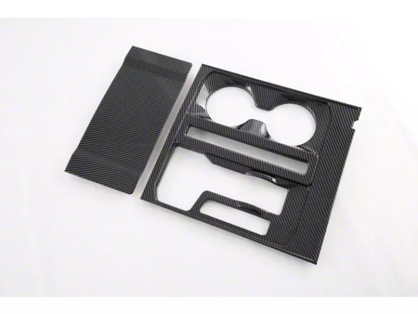 Center Console Gear Shift Cover Trim; Carbon Fiber Print - F150 - Center Console