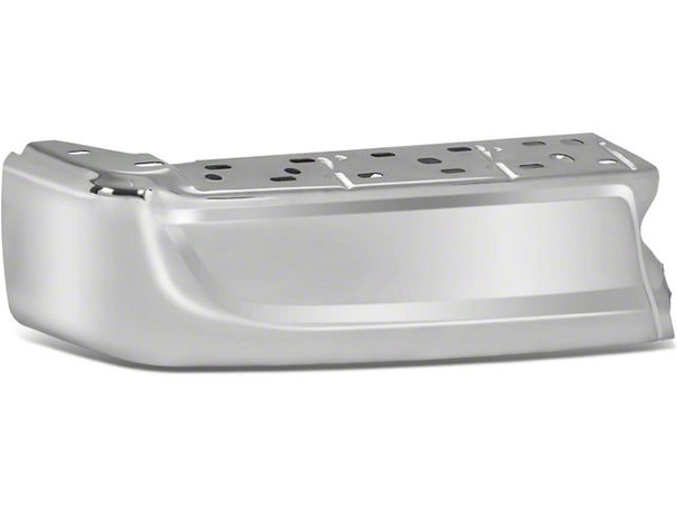 Rear Bumper End Caps; Not Pre-Drilled for Backup Sensors; Chrome - F150 - Front Bumper