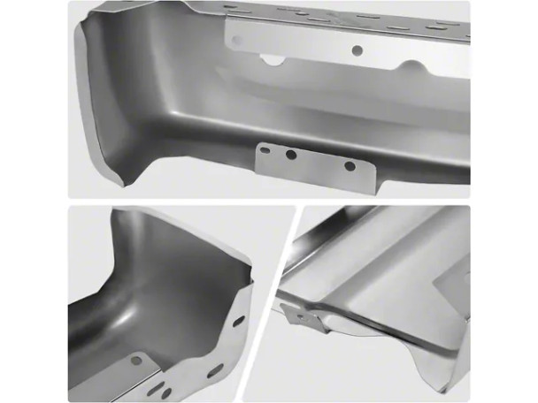 Rear Bumper End Cap; Pre-Drilled for Backup Sensors; Chrome; Passenger Side - F150 - Front Bumper