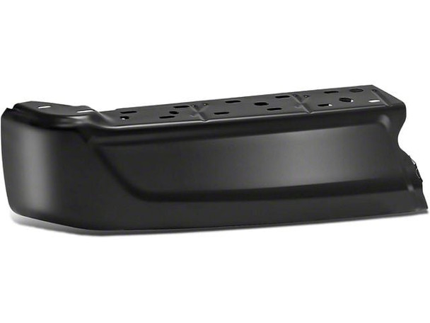 Rear Bumper End Cap; Not Pre-Drilled for Backup Sensors; Black; Driver Side - F150 - Rear Bumper