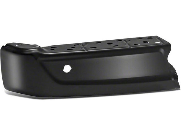 Rear Bumper End Cap; Pre-Drilled for Backup Sensors; Black; Driver Side - F150 - Rear Bumper