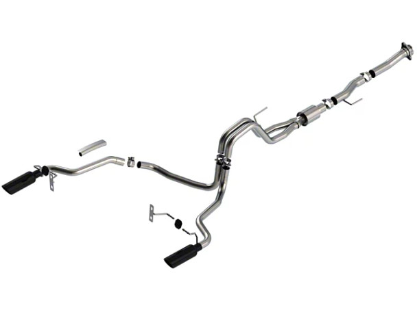 Borla ATAK Dual Exhaust System with Black Chrome Tips; Rear Exit - X40B - F150 - Exhaust