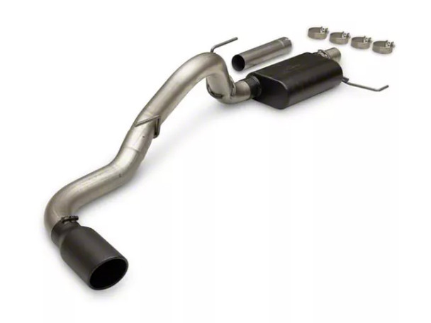 Flowmaster American Thunder Single Exhaust System with Black Tip; Side Exit - F150 - Exhaust