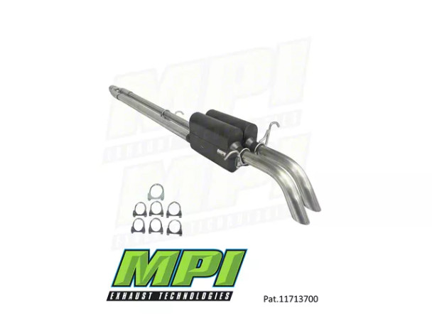 MPI Exhaust Technologies Bullnoze Series Clamp-On Dual Exhaust System; Turn Down - X49E - F150 - Exhaust