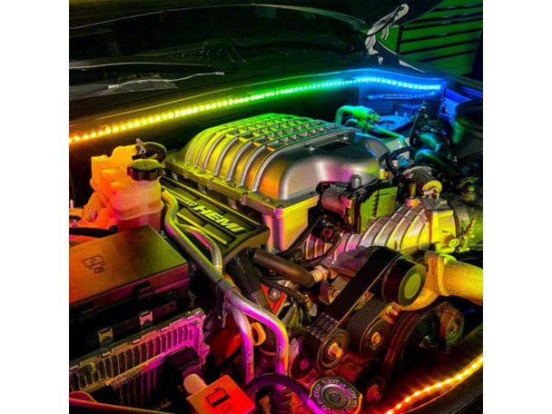 Flow Series Engine Bay LED Kit with Bluetooth Controller - Silverado 1500 Accent Lights