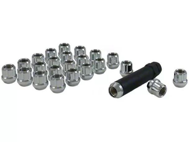 Chrome Open End Spline Lug Nuts; M14 x 1.5; Set of 24 - Silverado 1500 Lug Nuts