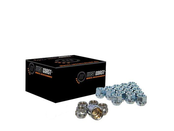 Chrome Open Acorn Lug Nuts; M14x1.5; Set of 24 - Silverado 1500 Lug Nuts