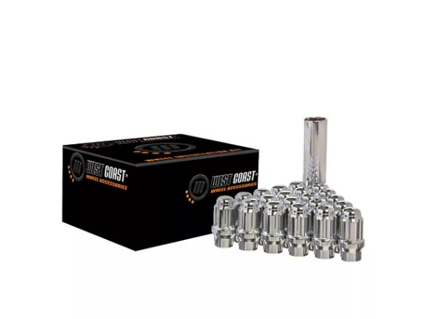 Chrome Acorn Spline ET Lug Nuts; M14x1.5; Set of 24 - Silverado 1500 Lug Nuts