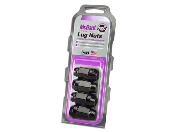 McGard Black Bulge Cone Seat Style Lug Nut Kit; 14mm x 1.5; Set of 4 - Silverado 1500 Lug Nuts