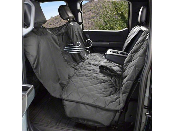 4Knines Second Row Seat Cover with Hammock Mesh Window for Fold-Up Seats; Passenger Side Split - Silverado 1500 Seat Covers