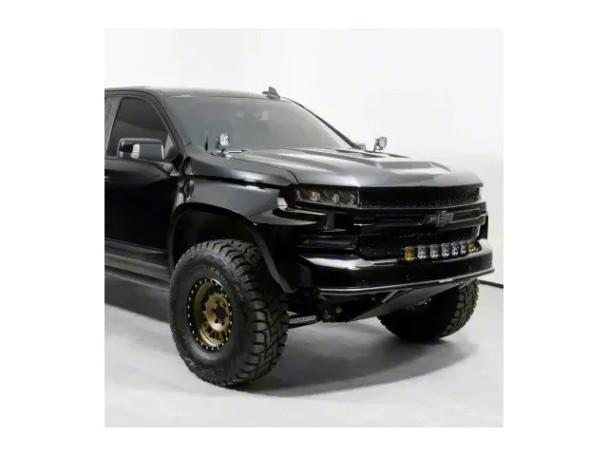 Advanced Fiberglass Concepts Fender Bumper Caps; Unpainted - Silverado 1500 Front Bumpers
