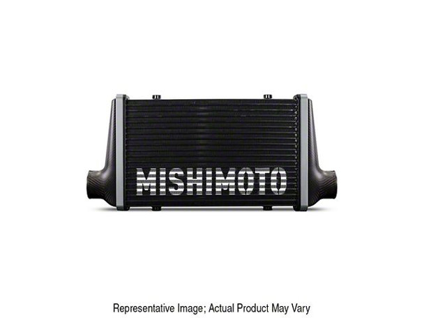 Mishimoto Carbon Fiber Intercooler with 20-Inch Gloss Black Core and Red End Tank Clamps; Straight Through Flow End Tank Orientation - Silverado 1500 Turbocharger Kits