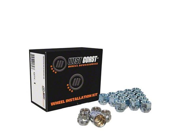 Chrome Open Acorn Lug Nuts; M14x1.5; Set of 32 - S2500
