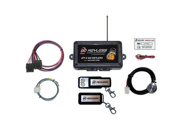 Digital Guard Dawg Performance Keyless Ignition System with Billet Start Button for Manual Door Locks; Blue LED - S2500