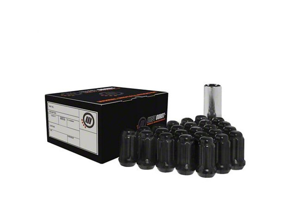 Black Spline Lug Nuts; M14x1.5; Set of 24 - GMCS1500