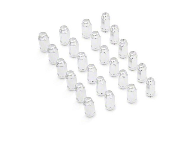 Chrome Bulge Acorn Lug Nut Kit; 14mm x 1.5; Set of 24 - GMCS1500