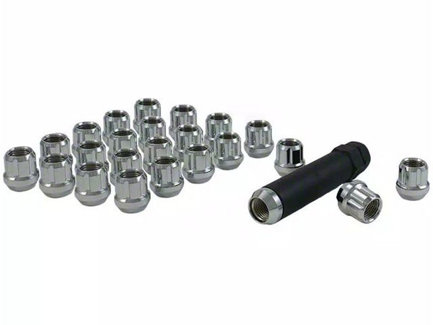 Chrome Open End Spline Lug Nuts; M14 x 1.5; Set of 24 - GMCS1500