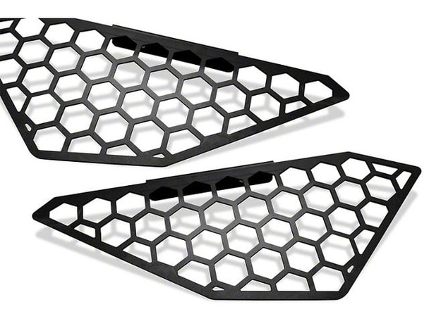 Fab Fours Vengeance Front Bumper Side Light Mesh Insert; Matte Black - X435GMCS3500