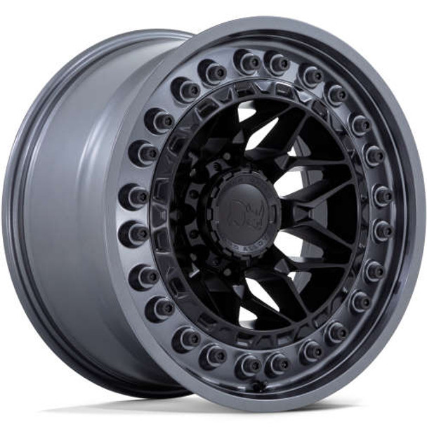 Black Rhino Wheels Alpha BR008 Matte Black With Gunmetal Lip 18x9 20mm Offset 5x127 (5x5) | Fits Jeep Wrangler 07-Up and Jeep Gladiator