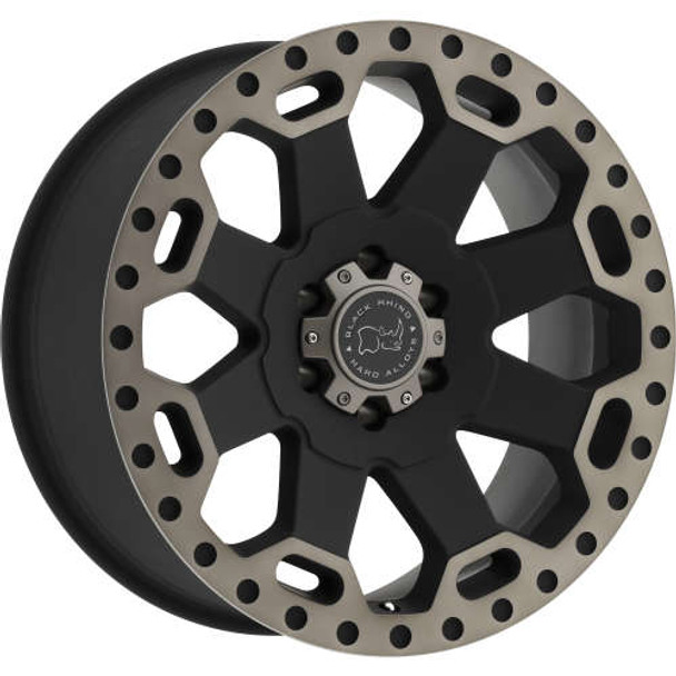 Black Rhino Wheels Warlord Matte Black w/ Machine Dark Tint Lip 18x8 30mm Offset 5x127 (5x5) | Fits Jeep Wrangler 07-Up and Jeep Gladiator