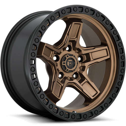 Fuel Offroad Wheels Kicker D699 Matte Bronze w/ Black Lip 17x9 1mm Offset 5x127 (5x5) | Fits Jeep Wrangler 07-Up and Jeep Gladiator