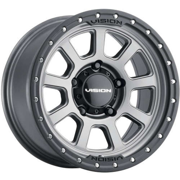 Vision Wheels Ojos 350 Satin Grey 20x9 10mm Offset 5x127 (5x5) | Fits Jeep Wrangler 07-Up and Jeep Gladiator Vision Wheels Ojos 350 Satin Grey 20x9 10mm Offset 5x127 (5x5) | Fits Jeep Wrangler 07-Up and Jeep Gladiator