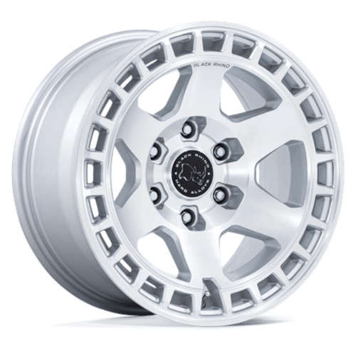 Black Rhino Wheels Bahari BR022 Gloss Silver Machined Face 17x8.5 25mm Offset 6x139.7 (6x5.5)