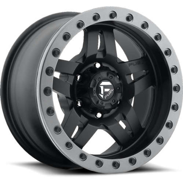 Fuel Offroad Wheels Anza D557 Matte Black w/ Anthracite Ring 17x8.5 6mm Offset 5x127 (5x5) | Fits Jeep Wrangler 07-Up and Jeep Gladiator Fuel Offroad Wheels Anza D557 Matte Black w/ Anthracite Ring 17x8.5 6mm Offset 5x127 (5x5) | Fits Jeep Wrangler 07-Up and Jeep Gladiator