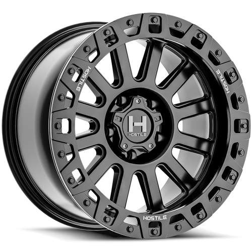 Hostile Wheels Dominator H139 Asphalt 17x9 -12mm Offset 5x127 (5x5) | Fits Jeep Wrangler 07-Up and Jeep Gladiator