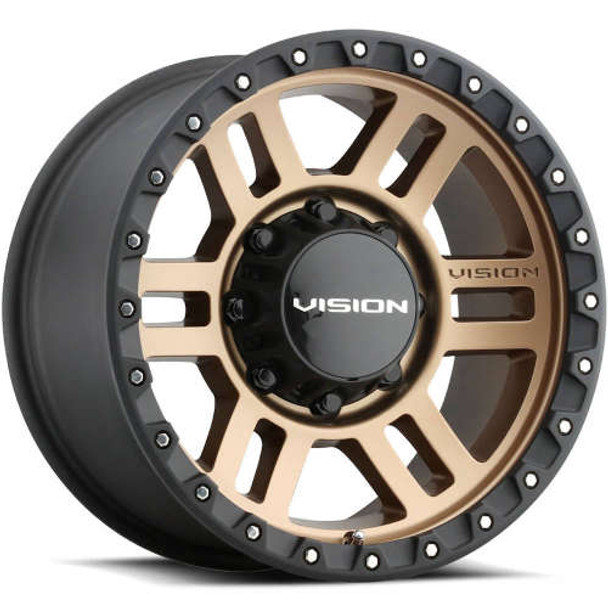 Vision Wheels Manx 2 354 Satin Bronze 17x9 -12mm Offset 5x127 (5x5) | Fits Jeep Wrangler 07-Up and Jeep Gladiator Vision Wheels Manx 2 354 Satin Bronze 17x9 -12mm Offset 5x127 (5x5) | Fits Jeep Wrangler 07-Up and Jeep Gladiator