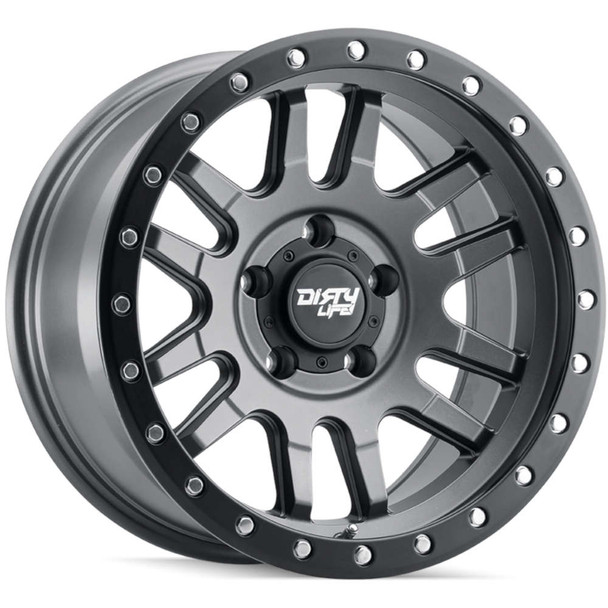 DirtyLife Wheels Canyon Pro 9309 Satin Graphite with Black Lip 17x9 -38mm Offset 5x127 (5x5) | Fits Jeep Wrangler 07-Up and Jeep Gladiator DirtyLife Wheels Canyon Pro 9309 Satin Graphite with Black Lip 17x9 -38mm Offset 5x127 (5x5) | Fits Jeep Wrangler 07-Up and Jeep Gladiator