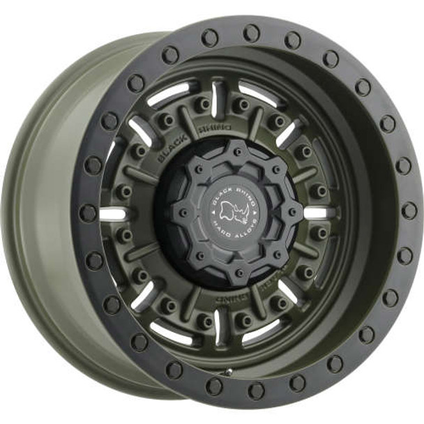 Black Rhino Wheels Abrams Olive Drab Green 20x9.5 -18mm Offset 5x127 (5x5) | Fits Jeep Wrangler 07-Up and Jeep Gladiator
