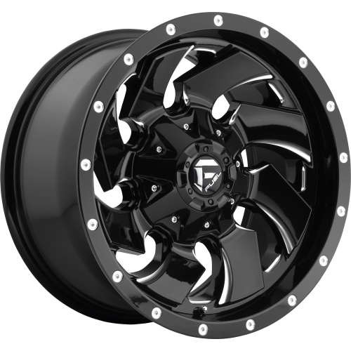 Fuel Offroad Wheels Cleaver D574 Gloss Black Milled 17x9 -12mm Offset 5x114.3 (5x4.5),5x127 (5x5)