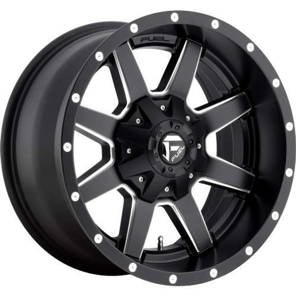 Fuel Offroad Wheels Maverick D538 Matte Black Milled 18x9 -12mm Offset 8x170