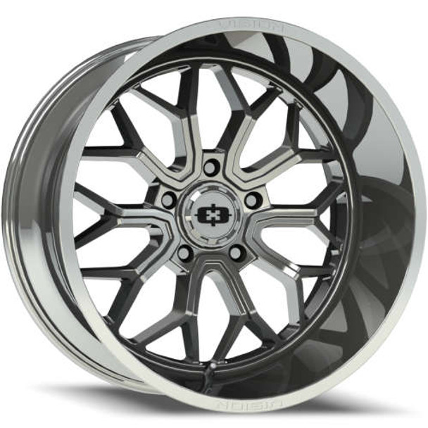 Vision Wheels Riot 402 Chrome 20x9 10mm Offset 5x127 (5x5) | Fits Jeep Wrangler 07-Up and Jeep Gladiator Vision Wheels Riot 402 Chrome 20x9 10mm Offset 5x127 (5x5) | Fits Jeep Wrangler 07-Up and Jeep Gladiator