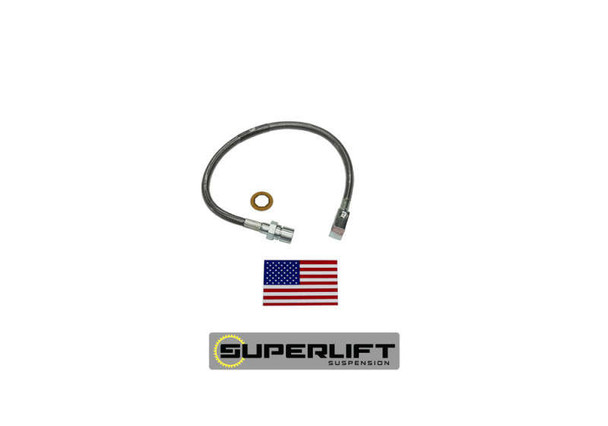 SUPERLIFT Bullet Proof Rear Brake Hose for 4-6" Lift | 80-86 Chevrolet/GMC K10/K20/K1500/K2500 4WD 91335 SUPERLIFT Bullet Proof Rear Brake Hose for 4-6" Lift | 80-86 Chevrolet/GMC K10/K20/K1500/K2500 4WD 91335