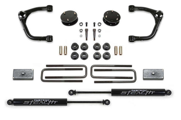 Fabtech 3" Uniball UCA Lift Kit w/ Rear Stealth Shocks (19-24 Chevrolet/GMC 1500) K1129M Fabtech 3" Uniball UCA Lift Kit w/ Rear Stealth Shocks (19-24 Chevrolet/GMC 1500) K1129M