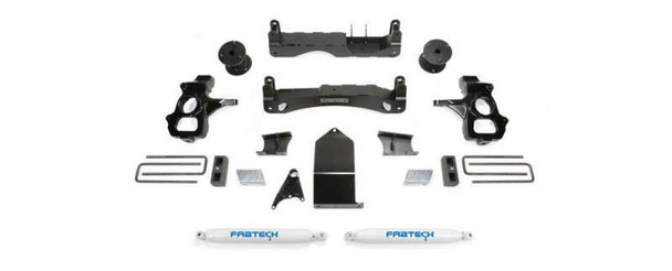 Fabtech 4" Basic System w/ Rear Performance Shocks | For OEM Aluminum/Stamped Steel UCA | 14-18 Chevrolet/GMC 1500 K1119 Fabtech 4" Basic System w/ Rear Performance Shocks | For OEM Aluminum/Stamped Steel UCA | 14-18 Chevrolet/GMC 1500 K1119