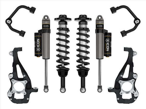 Icon 3.5-4.5" Stage 2 Suspension System w/ Tubular UCA (21-24 Ford F-150 | 4WD) K93142T
