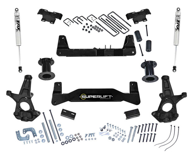 SUPERLIFT 6.5" Lift Kit w/ FOX Shocks - 07-16 Silverado/Sierra 1500 2WD w/ Cast Steel CntrlArms K180F