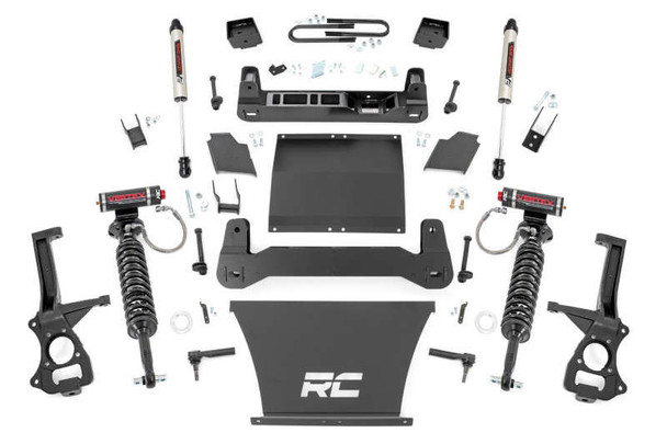 Rough Country 6 Inch Lift Kit | Mono Leaf Rear | Vertex/V2 (2025 Chevy Silverado 1500 | 4WD) 21657_A