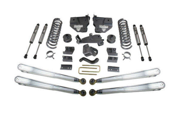MaxTrac 4" Front/1" Rear Max Pro Elite Lift Kit w/ 4 Links & Fox Shocks (14-18 Ram 2500 | 4WD | Diesel) K947241FL